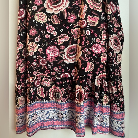 BOHO FLORAL PRINTED SUMMER DRESS WITH POCKETS - Picture 3 of 9